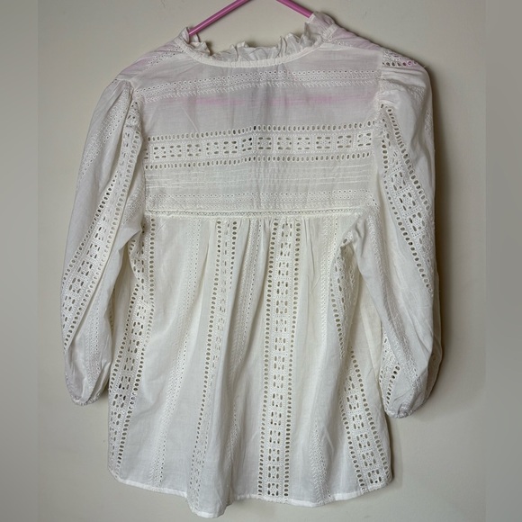 NWT Catherine Malandrino Cream Lace Blouse - Picture 6 of 11